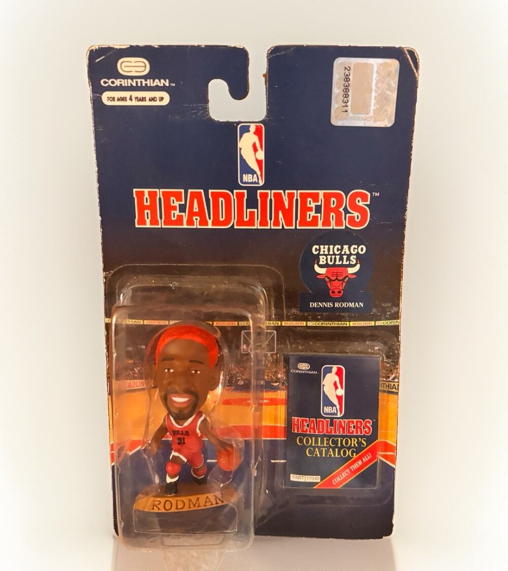 1996 Corinthian Headliners NBA Dennis Rodman Chicago Bulls Red Hair